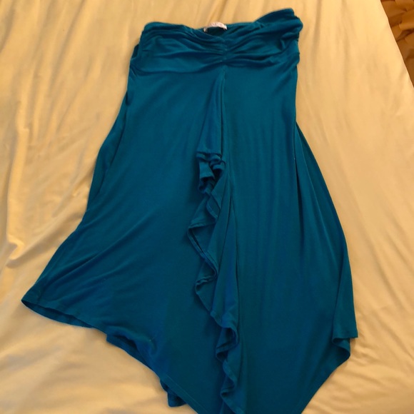 greenish blue dress